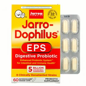 Jarrow Formulas, Jarro-Dophilus EPS, пищеварительный пробиотик, 5 миллиардов, 60 растительных капсул Enteroguard