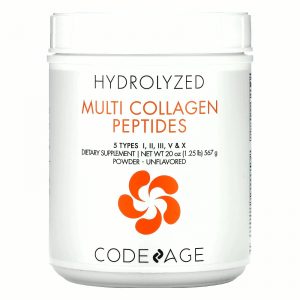 Codeage, Hydrolyzed, мультиколлагеновые пептиды, 5 типов I, II, III, V, X, порошок, без добавок, 567 г (20 унций)