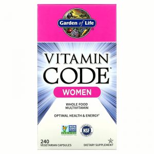 Garden of Life, Vitamin Code, мультивитамины из цельных продуктов для женщин, 240 вегетарианских капсул