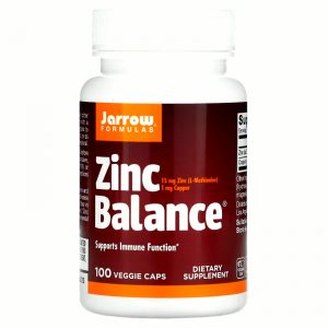 Jarrow Formulas, Zinc Balance, 100 вегетарианских капсул