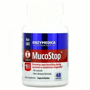 Enzymedica, MucoStop, 48 капсул