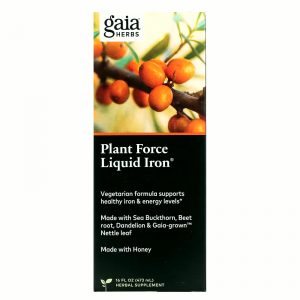 Gaia Herbs, Plant Force Liquid Iron, 473 мл (16 жидк. унций)