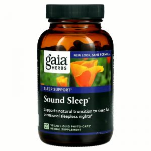 Gaia Herbs, Sound Sleep, средство для здорового сна, 120 веганских капсул Phyto-Cap с жидкостью